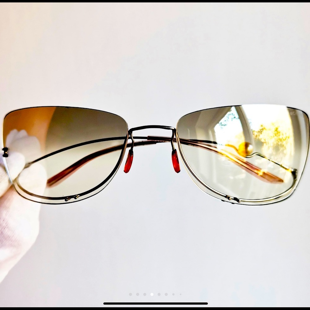 Chanel Rimless Freshwater Pearl Mirror Sunglasses